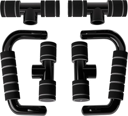 READAEER Push Up Bars Gym Exercise Equipment Fitness 1 Pair Pushup Handles with Cushioned Foam Grip and Non-Slip Sturdy Structure Push Up Bars for Men & Women