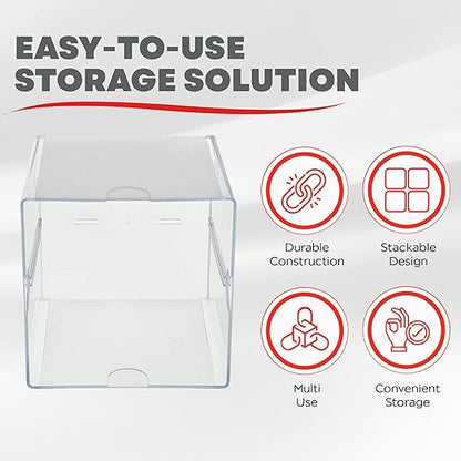 Deflecto Stackable Open Cube Organizer, Desk and Craft Organizer, Clear, 6"W x 6"H x 6"D (350401CR)
