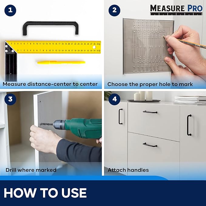Cabinet Door & Drawer Hardware Installation Template Kit Made in The USA
