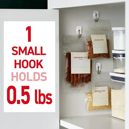 Command Small Wire Toggle Hooks, 28 Hooks and 32 Strips, Damage-Free Hanging Wall Hook with Adhesive, No Tools Required, Great for Home, Kitchen, and Office Organization, Holds up to 0.5 lb