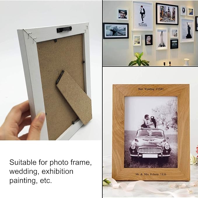 150 Pack Small Sawtooth Picture Hangers Steel Picture Hangers Picture Frames Hangers with Screws Picture Hang Solutions, for Hanging Clock Paintings Artwork Picture Frame Hook Photos (Black )