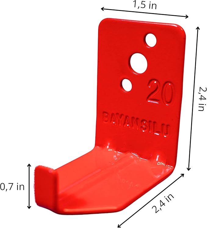 Universal Fire Extinguisher Bracket, Fire Extinguisher Mounts & Brackets (L Hook - 4 Pack)
