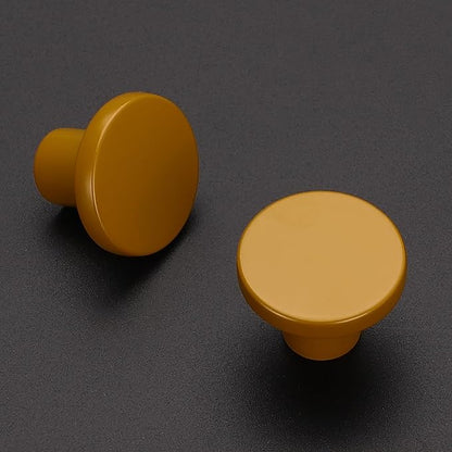 Ravinte 30 Pack Cabinet Knobs Earthy Yellow Kitchen Cabinet Knobs Round Dresser Drawer Pulls Closet Door Pulls 1-1/5 Inch