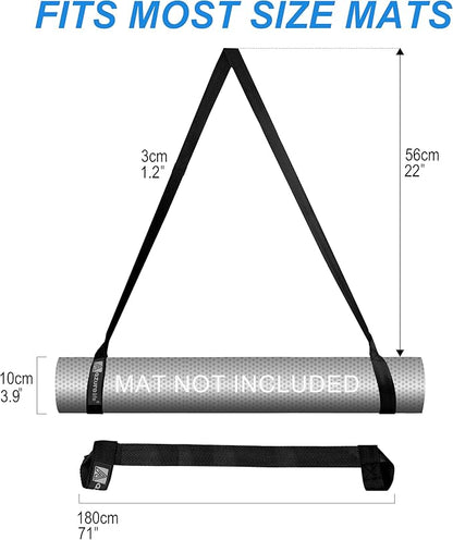 [MAT NOT Included] Yoga Mat Sling, Yoga Mat Straps for Carrying, Easy-Cinch Yoga Mat Holder Strap
