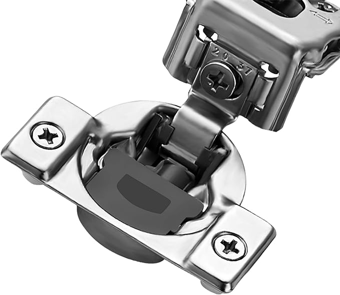 Ravinte 60 Pack 30 Pairs 1-1/4 inch Overlay Soft Close Hinges for Kitchen Cabinet Hinges Satin Nickel Hidden Hinges Stainless Steel Concealed Hinge self Closing