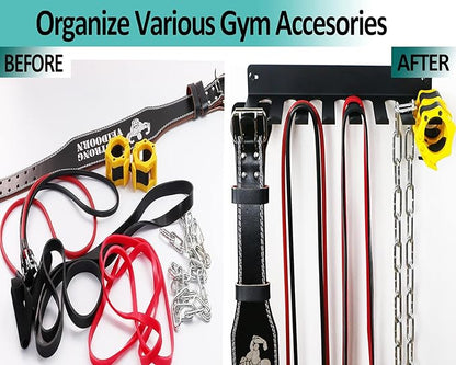 Multi-Purpose Gym Storage Rack Resistance Bands Hook Home Gym Accessories Storage Fitness Bands Rack Heavy Duty Rack for Resistance Bands, Straps, Jump Ropes, Foam Rollers, Chains