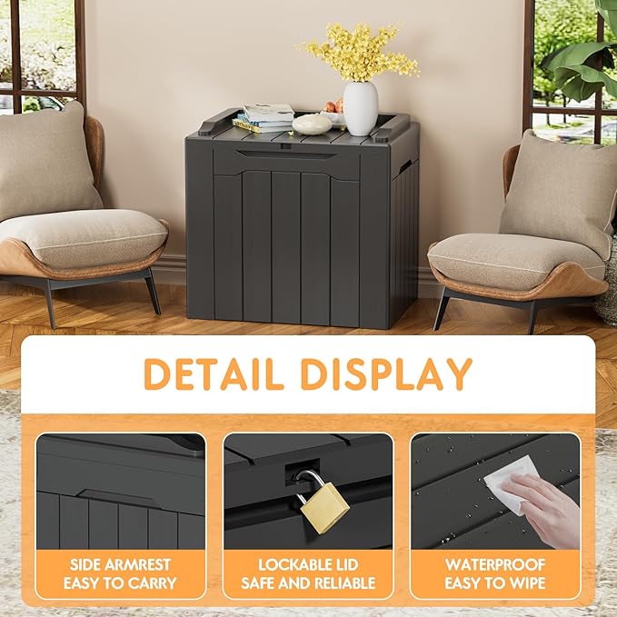 YESHOMY 30 Gal Plastic Storage Bins with Lid Stackable Box Organizers for Living Room, Office, Dorm, 2 Pack, Gray