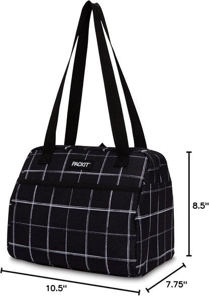 Packit, Lunch Bag Freezable Hampton Black Grid