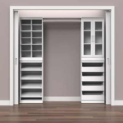 ClosetMaid Modular Storage Shelf Unit with Angled Shoe Shelves, White