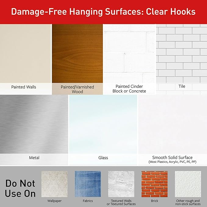 Command Small Clear Oval Hooks, 2 Wall Hook and 4 Strips, Damage-Free Hanging with Adhesive, No Tools Great for Hanging Home and Room Decor, Holds up to 1 lb