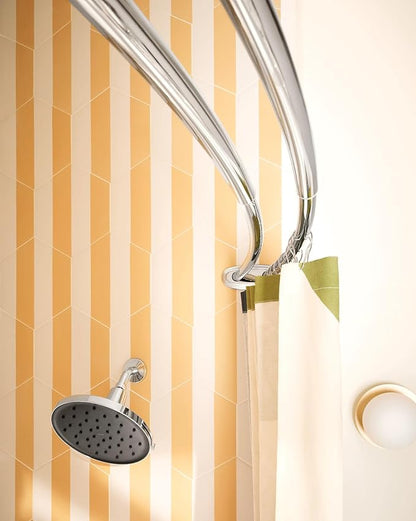 Moen DN2141CH 60 Inch Adjustable Stainless Steel Double Curve Shower Rod for 5ft Long Shower Tubs, Chrome
