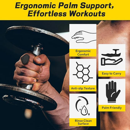 HUAFA Anti-Slip Workout Grips, Gym Grips Weight Lifting Grips Pads, Ergonomics Weight Lifting Gloves for Men Women Deadlift, Fitness Training and Exercise, Gym Grips Pads for Palm Protection