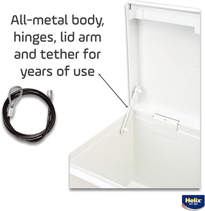 Helix - All-Metal Lockable Drugs Security Chest 12.5" x 7.25" x 8" - Ideal for Schools, Nursing Homes, Camps - Securing Valuables - Rugged Security - Durable Steel Construction, Spacious Interior