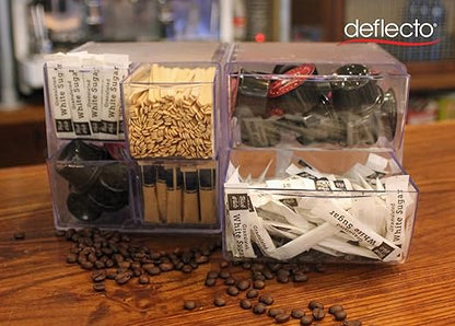 Deflecto Stackable Open Cube Organizer, Desk and Craft Organizer, Clear, Large, 6"W x 6"H x 12"D (350501)