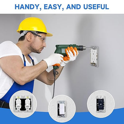 20 Pcs Wall Plate Spacer,Spacers for Electrical Outlets, Metal Flush Fit Device Leveling Plates for Electrical Outlet Repair, Fix Loose Outlets and Electrical Boxes