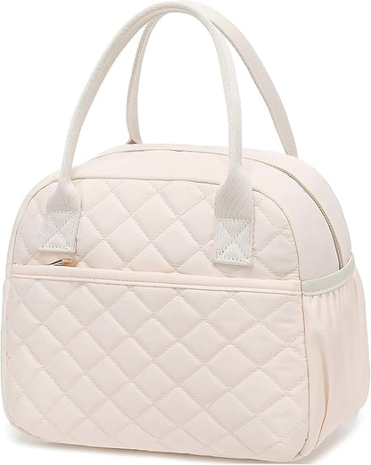 CAMTOP Lunch Box for Women Insulated Lunch Bag Lunchbox Cooler Thermal Leakproof Quilted Reusable Lunch Tote Bag for Work School Travel Picnic