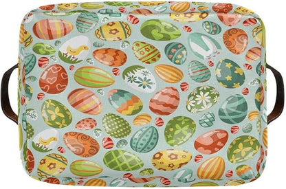 Easter Egg Rectangular Storage Basket Organizer Bin Shelf Baskets For Clothes Gifts For Home Office Dorm