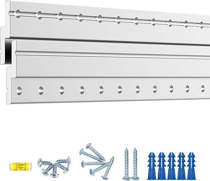 18" Heavy Duty French Cleat Picture Hanger,Aluminum Z Bar Clips, Interlocking Wall Mounting Brackets for Hanging Mirror, Panel, Whiteboard, Cabinet, Shelf, Headboard, Photoes (3 Pairs up to 180 lbs)