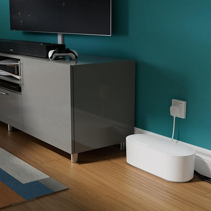 D-Line Cable Tidy Box | Hide and Conceal Extension Blocks and Electrical Cables from TVs, Computers, Gaming Consoles & PCs | Cable Management Made from a Robust Electrically-Safe ABS Material | Large, White