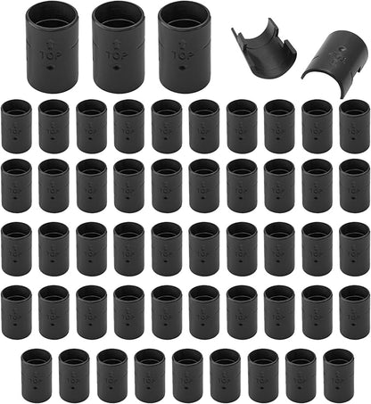Luomorgo 52 Pcs 1 Inch Wire Shelf Clips, Plastic Shelf Lock Clips for 1" Post Shelving, Heavy Duty Wire Shelving Clips Replacements for Shelves, Racks (Black)
