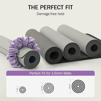 Slim Panda Yoga Mat Scrunchie,Style & Cute Mat Holder,Stretchable Velvet Fabric Fit All Standard Yoga Mats (mat not included)