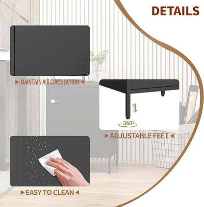 Metal Lokcer Cabinet (Black, 15.75" D x 15.75" W x 21.26" H)