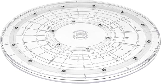12 inch Lazy Susan Turntable,Acrylic Lazy Susan for Cabinet,Plastic Lazy Susans for Table Top Kitchen Spice Racks
