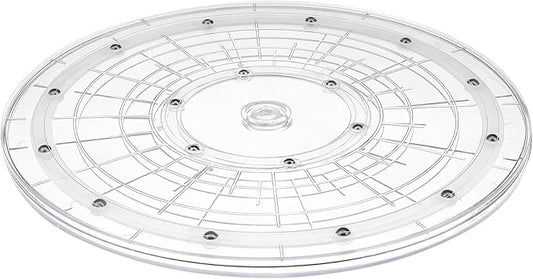 12 inch Lazy Susan Turntable,Acrylic Lazy Susan for Cabinet,Plastic Lazy Susans for Table Top Kitchen Spice Racks