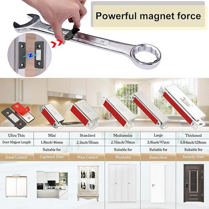 Cabinet Magnetic Catch Jiayi 6 Pack Ultra Thin Cabinet Door Magnets Stick on Drawer Magnets Cabinet Latch Magnetic Closures for Cabinets Kitchen Closet Door Closing Magnetic Door Catch Closer