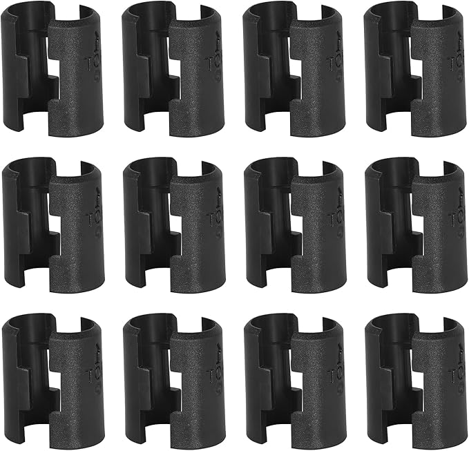 12.7mm Wire Shelf Clips – Jamiikury Black Plastic Shelf Lock Clips for Metric 12.7mm Posts Only – Check Size Before Purchasing - 50pcs (25 Pairs)