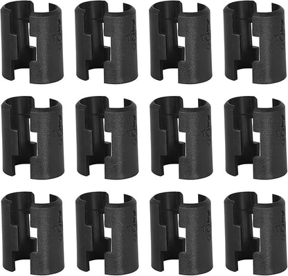 12.7mm Wire Shelf Clips – Jamiikury Black Plastic Shelf Lock Clips for Metric 12.7mm Posts Only – Check Size Before Purchasing - 50pcs (25 Pairs)
