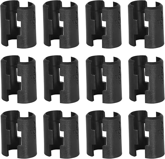 12.7mm Wire Shelf Clips – Jamiikury Black Plastic Shelf Lock Clips for Metric 12.7mm Posts Only – Check Size Before Purchasing - 50pcs (25 Pairs)