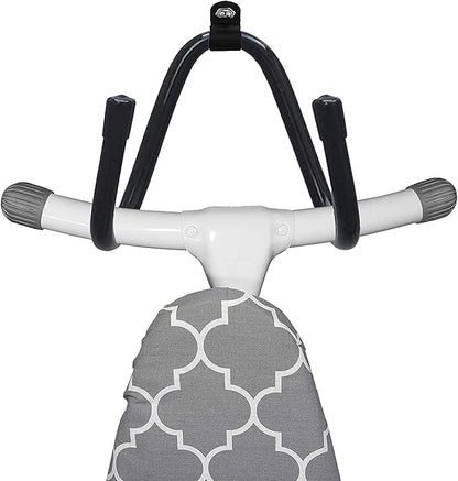 Pmsanzay Ironing Board Hanger Wall Mount Ironing Board Holder Organizer Wall Rack Iron Board Caddy, Adjustable Rack Great for Laundry Rooms Storage Rack Hanging Shelf Hanger - Hold up to 50LB.