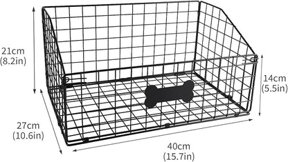 Geyecete 2 Pack Toy box for dogs large Dog Toy organizer Pet wire folding basket dog toy container dog toy box -Can be Personalized-Black