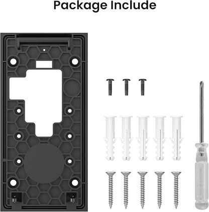 No-Drill Adhesive Doorbell Mount Compatible with Ring Video Doorbell (2nd Generation - 2020 Release), Door Mounting Holder Bracket Accessories for Apartments Office Houses (1 Pack)