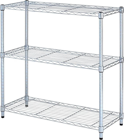 Alera ALE Residential Wire Shelving, Three-Shelf, 36w x 14d x 36h, Silver