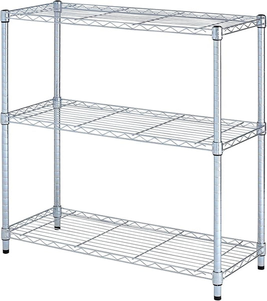 Alera ALE Residential Wire Shelving, Three-Shelf, 36w x 14d x 36h, Silver