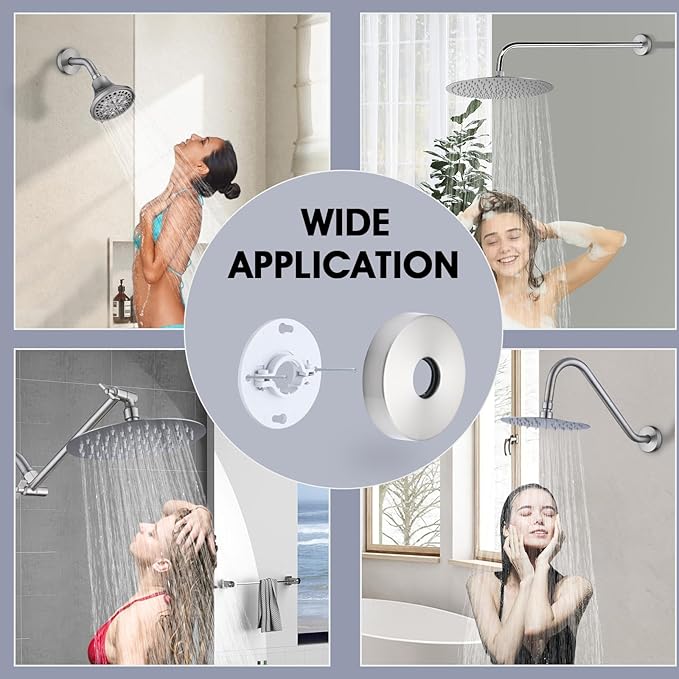 Shower Arm Flange Brushed Nickel, Shower Arm Stabilizer Bracket and Flange Cover Plate