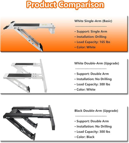 Window Air Conditioner Bracket, Universal AC Support Brackets, Heavy Duty Support Up to 165lbs