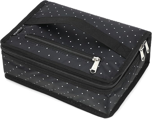 FlowFly Small Insulated Lunch box Portable Soft Bag Mini Cooler Thermal Meal Tote Kit with Handle for Work, Dot