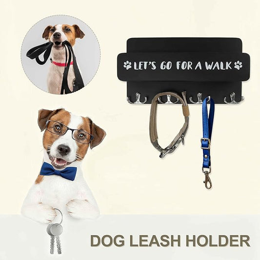 Dog Leash Holder for Wall, Convenient Storage Dog Leash Hook, Keep Leashes Organized, Black