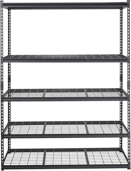 Heavy Duty Shelving - 5 Tire Garage Shelving 48x24x72in, Heavy Duty Garage Shelving Adjustable Height, Garage Shelving Units, Durable Storage Solution, Easy Assemble