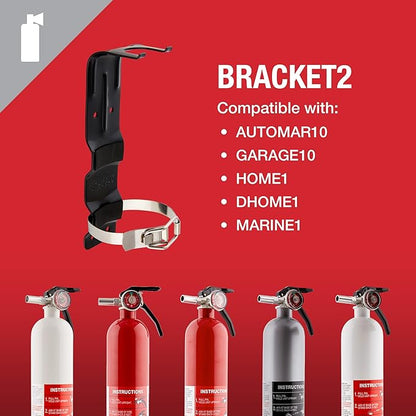 FIRST ALERT BRACKET2 Replacement Fire Extinguisher Bracket,Black
