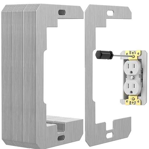30 Pcs Wall Plate Spacer,Spacers for Electrical Outlets, Metal Flush Fit Device Leveling Plates for Electrical Outlet Repair, Fix Loose Outlets and Electrical Boxes