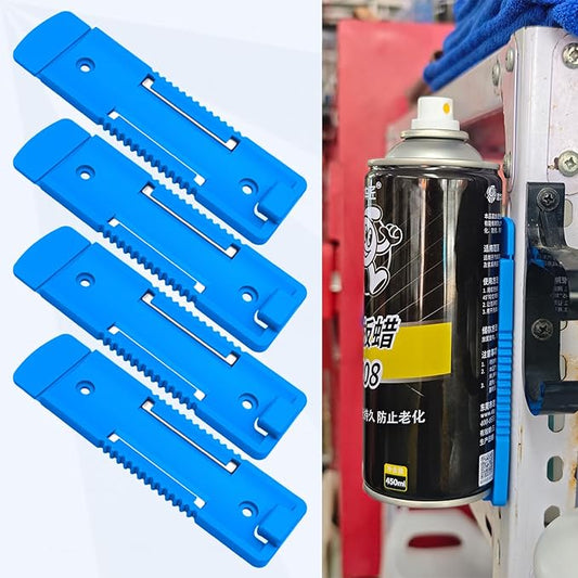 ZKTOOL 4PCS Magnetic Aerosol Spray Can Holder with Storage Box，Can Hold and Hang Various Metal Bottles and Cans，1.49 in x5.51 in，Spray Can Wall Mount Organizer，Kit for Families, Auto Repair Shops etc