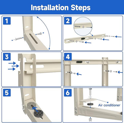 Mini Split Air Conditioner Bracket: Wall Mount for Ductless Mini Split AC/Heating System WiFi 7000 9000 12000 BTU, Outdoor Wall Mounting Air Conditioning Support, Max 400 LBS