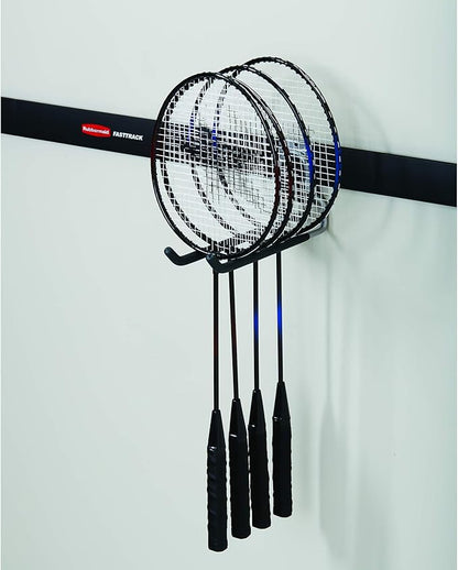 Rubbermaid Fast Track Wall Mounted Garage Storage Utility Multi Hook For Tools, Rope, and More, Supports Up to 50 Pounds Each (6 Pack)