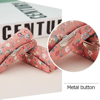 MIAO JIN 12-Pack Lipstick Case with Mirror Bulk, Small Lipstick Holder for Purse, Makeup Holder for Jewelry & Cosmetics, Storage Box, Cute Small Flower Design (Random Colors)