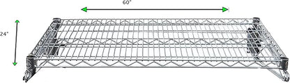 Heavy Duty Chrome Wire Storage Wall Shelf (24" x 60")