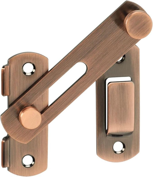 Alise 4 inch Flip Latch Gate Latches, Safety Door Lock for Barn Wood Fence Sliding French Doors,Heavy Duty SUS304 Stainless Steel Gate Hardware Red Bronze MS9500-R